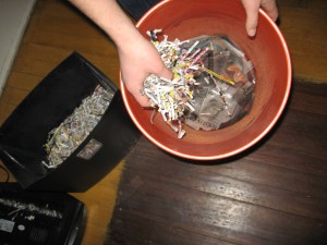 Step 7: Add shredded paper